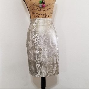 •lucyparis• snakeskin print shimmery skirt •